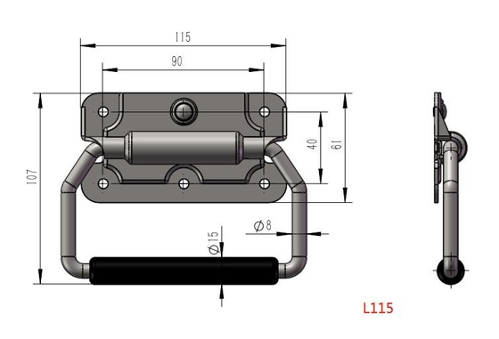 L115大きい箱はゴム製 グリップとの耐震性を扱う
