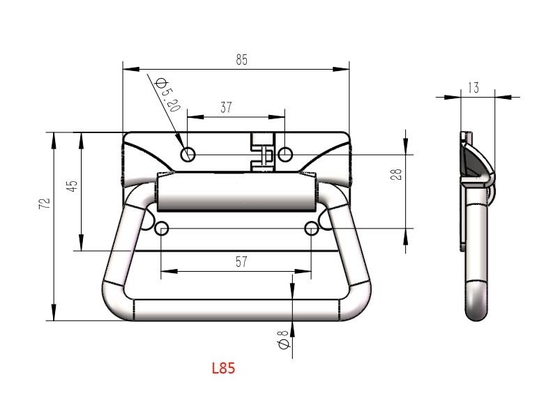 L85mmの頑丈なステンレス鋼の道具箱の箱はSUS201 SUS304を扱う